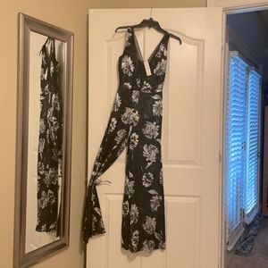White House Black Market Floral Jumpsuit